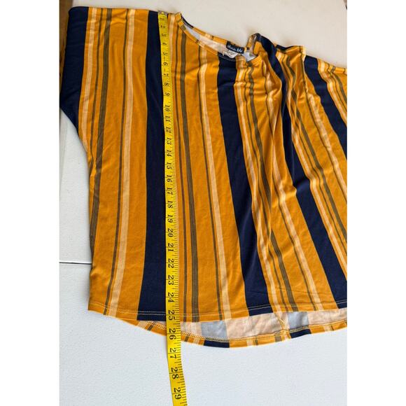 Olivia Blu Top Blouse Striped Women XL Stretch Pullover Made in USA Vintage - Picture 6 of 7